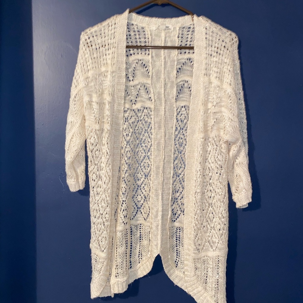 A lace cardigan